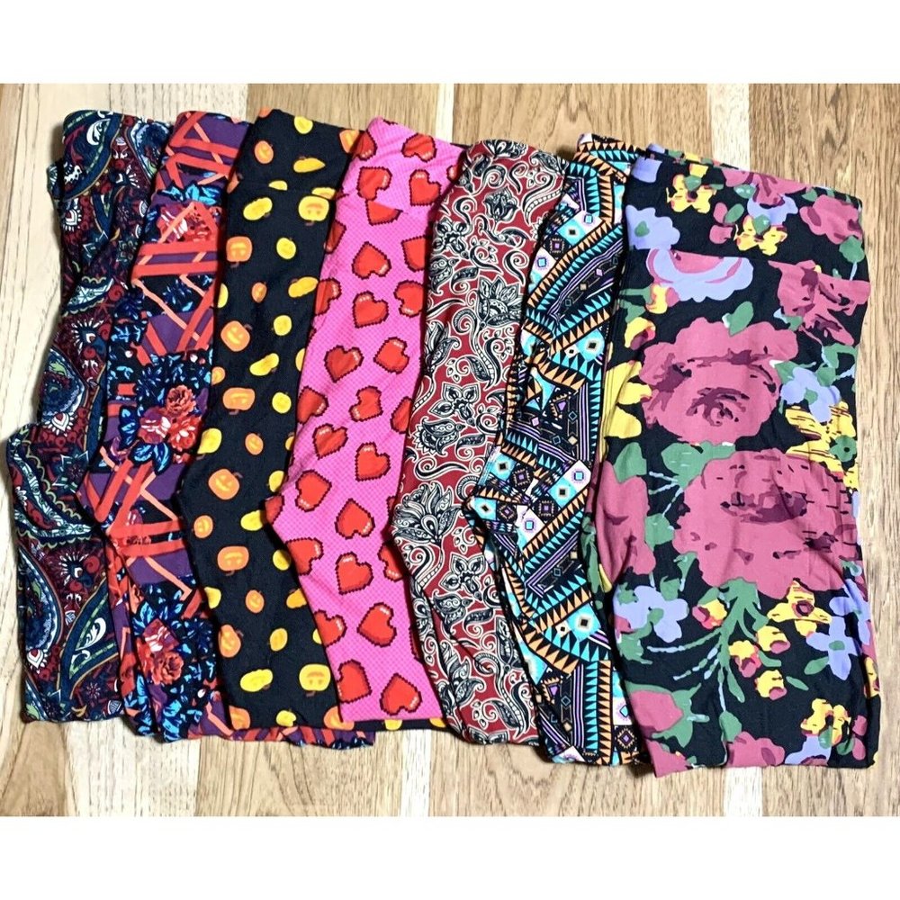 Lularoe Legging Pants Women’s Tall & Curvy Set Of 7 Spandex Lounge Pants